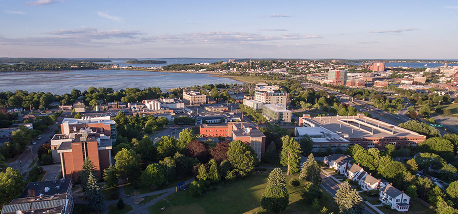 University of Southern Maine Portland campus aerial